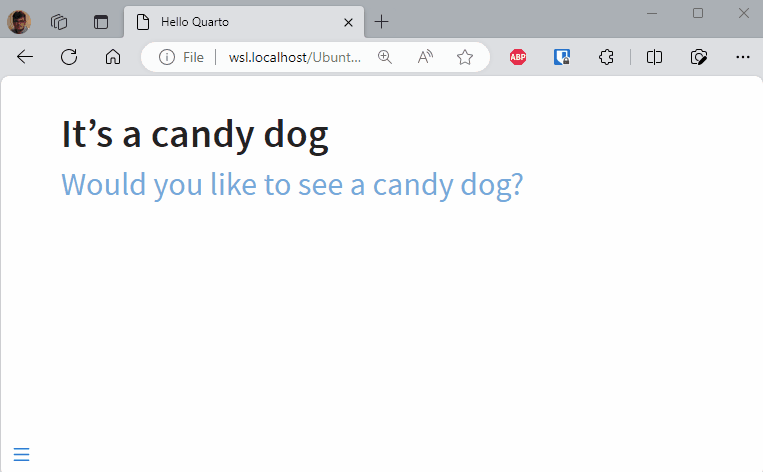 It&#39;s a candy dog