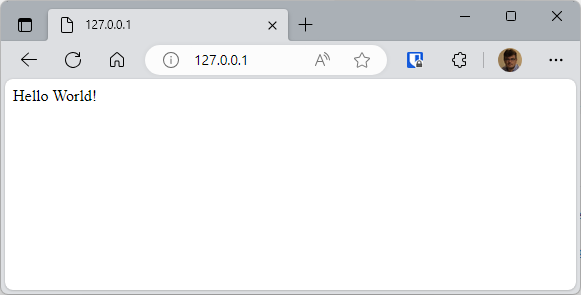 Running the index page in a browser