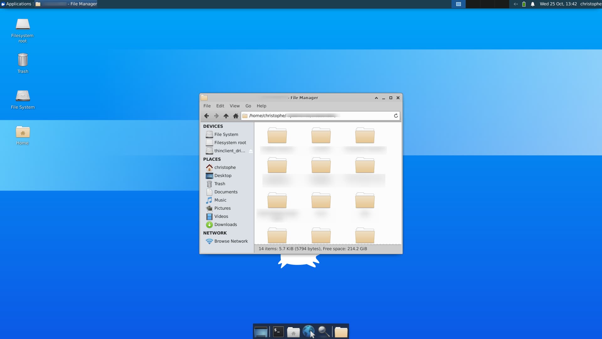 Desktop screen