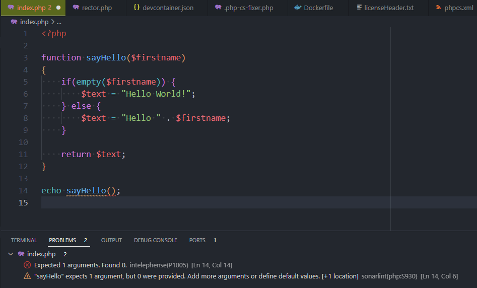 Intelephense in action
