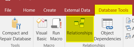 Create relationships between tables