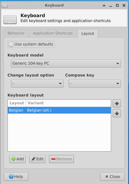 Set your keyboard to Belgian